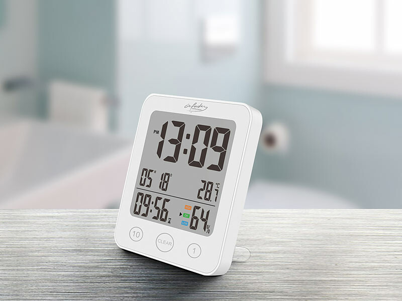 Horloge LCD / Timer / Thermomètre / Hygromètre - Etanche IP54
