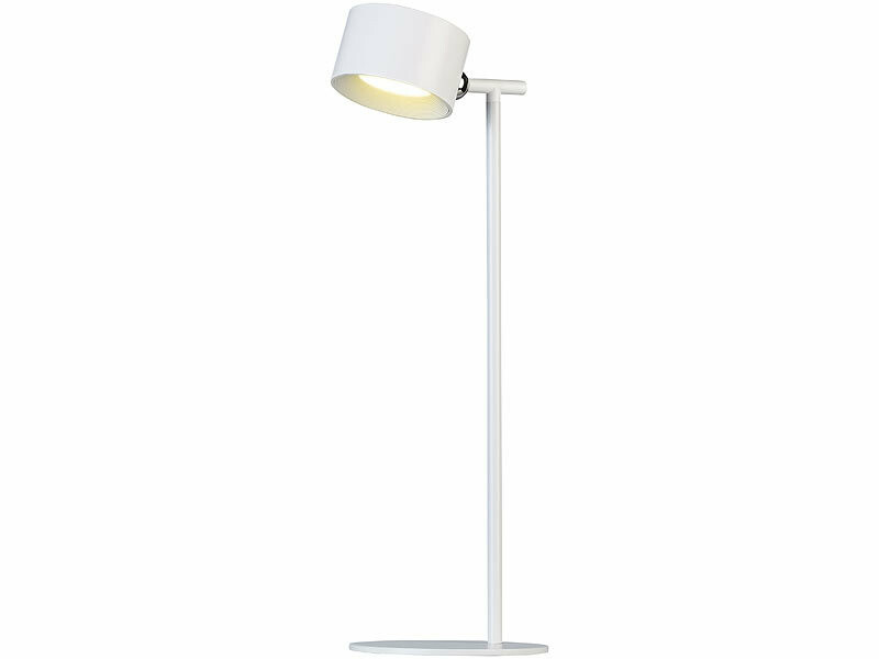Lampe de bureau à DEL NOMA Mercer avec chargement sans fil, 17,8 po, blanc