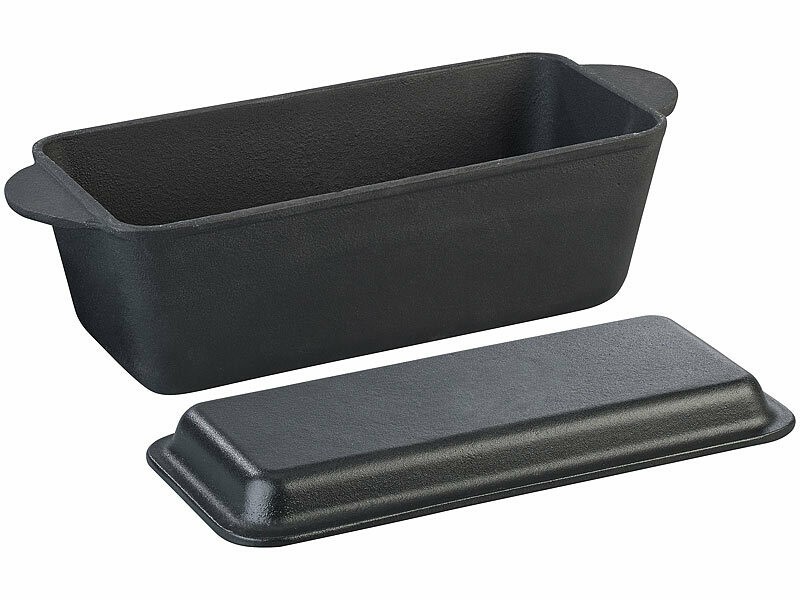 Moule à Pain En Fonte Avec Couvercle TAIMIKO – Rectangulaire 35 X 13 X 12 Cm, Revêtement Non Adhésif – Pour Four, Barbecue, Cuisinière