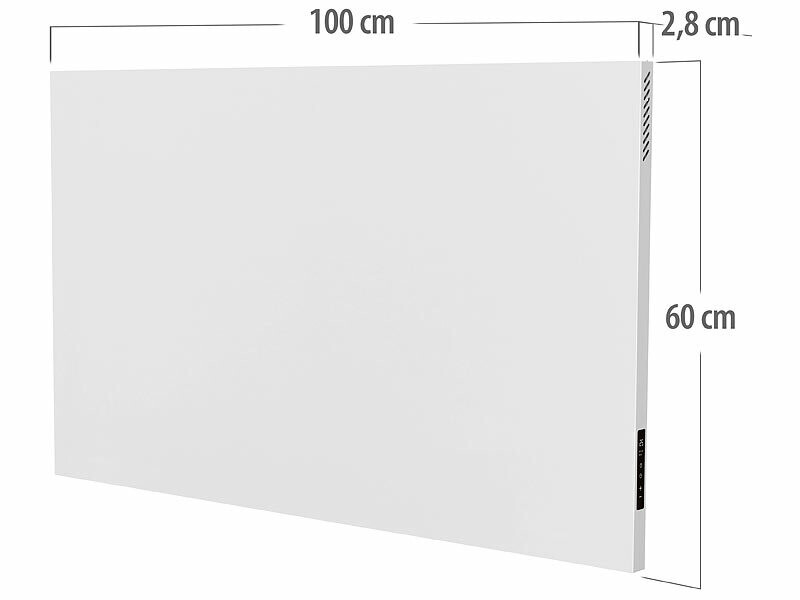 Panneau chauffant à infrarouge 900 W et convecteur connecté 100 x 60 cm — free download