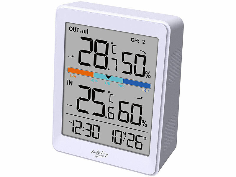 Thermomètre radio-guidé numérique intérieur-extérieur sans fil
