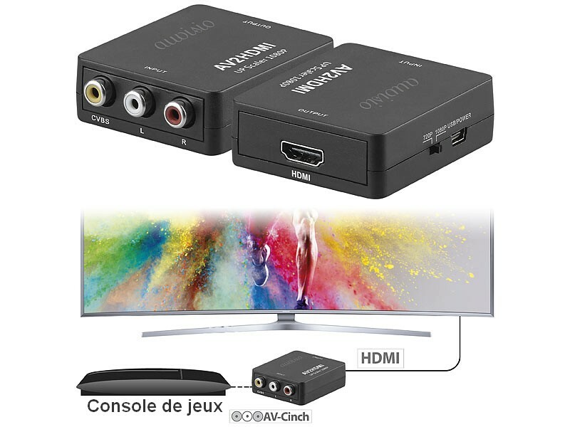 Convertisseur HDMI vers RCA composite audio vidéo => Livraison 3h