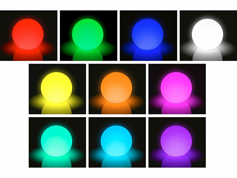 Boule lumineuse 25 cm LED multi-couleurs