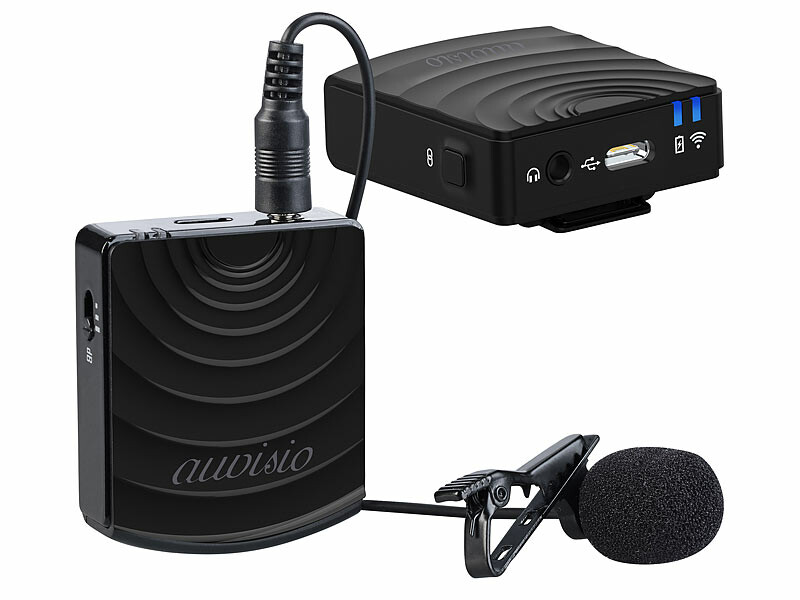 Microphone sans fil 2,4 GHz avec récepteur jack 3,5 mm