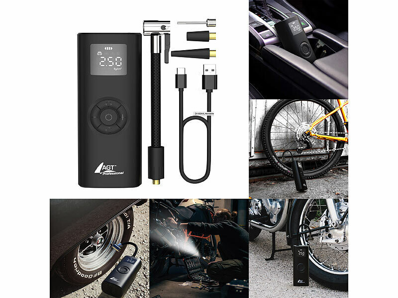 AlbaNet Mini compresseur d'air, pompe électrique pour vélo-voiture-Air Bet  Pump-Bale