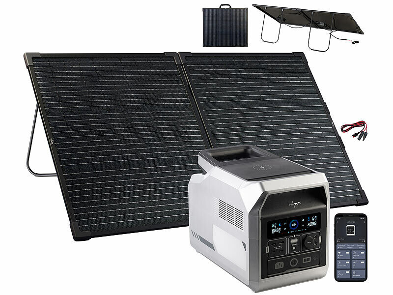 Batterie nomade et convertisseur solaire HSG-1200 - 2240 Wh USB