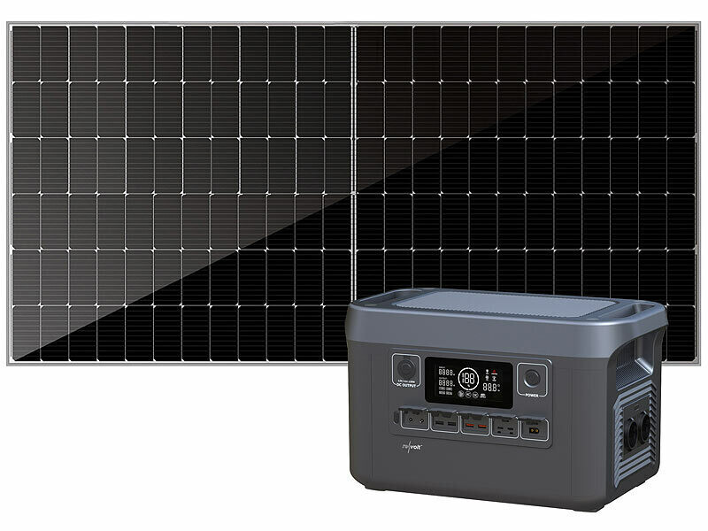 Batterie HSG-1300 avec panneau solaire 550 W, Batteries et panneaux  solaires