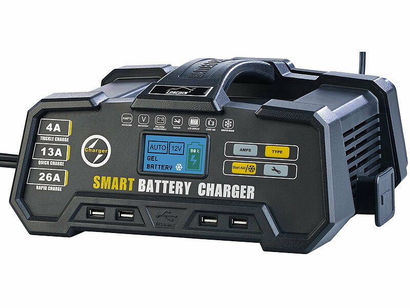 Chargeur de batterie de voiture - Aide au démarrage - 12 / 24 V - 45 A  Chargeur de batterie auto Chargeur booster batterie