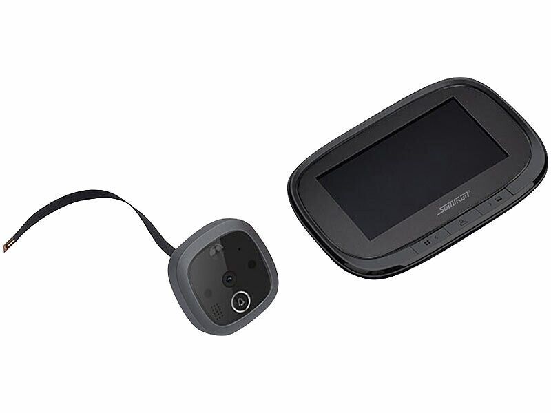 Judas De Porte, Caméra De Surveillance Intelligente WIFI HD, Vision 160 Bidirectionnelle Protocole Onvif Noir Micro Sd 64go 85276798