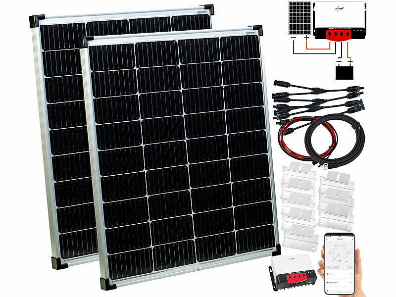 Panneau solaire portatif repliable 40 W 12 V avec support de